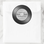 Sticker Rond Retro Vinyl Enregistrement Mariage Enregistrer la  (Sac)