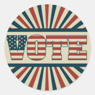 Sticker Rond Rétro vote, toute la vitesse