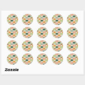 Sticker Rond Rétro Xmas Ginger & Spice (Feuille)