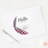 Sticker Rond Retrouvailles familiales rustiques modernes En vic (Enveloppe)