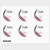 Sticker Rond Retrouvailles familiales rustiques modernes En vic (Feuille)