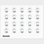 Sticker Rond Retrouvez votre feuille ensemble Funny Ghost Pun (Feuille)