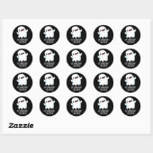 Sticker Rond Retrouvez votre feuille ensemble Funny Ghost Pun D (Feuille)