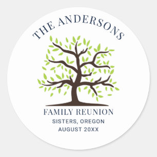 Sticker Rond Réunion de famille Cousins Rassemblement annuel pe