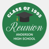 Sticker Rond Réunion du lycée Vert Parti personnalisé (Devant)