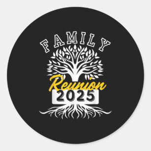 Sticker Rond Réunion familiale 2025 Assister Groupe de réunion