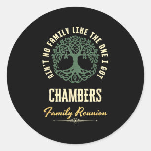 Sticker Rond Reunion familiale 2025 Conception de jumelage - Ch