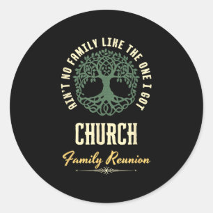 Sticker Rond Reunion familiale 2025 Conception de jumelage - Ég