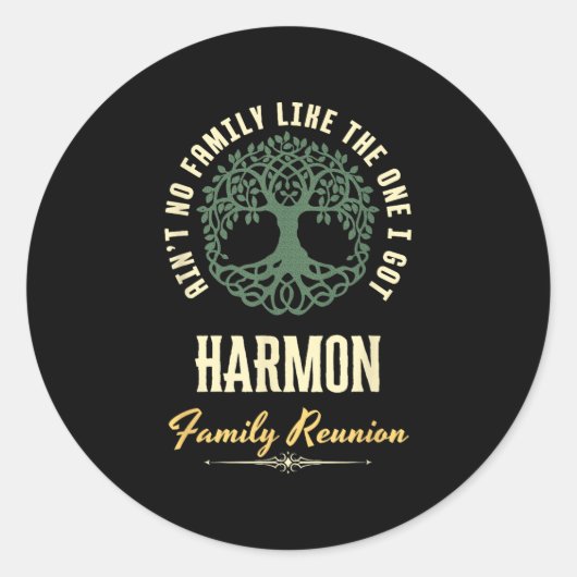 Sticker Rond Reunion familiale 2025 Conception de jumelage - Ha (Devant)