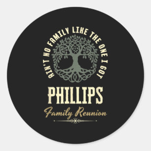Sticker Rond Reunion familiale 2025 Conception de jumelage - Ph