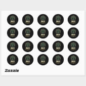 Sticker Rond Reunion familiale 2025 Conception de jumelage - Su (Feuille)