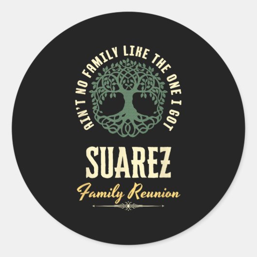 Sticker Rond Reunion familiale 2025 Conception de jumelage - Su (Devant)