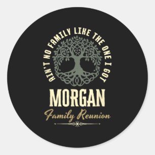 Sticker Rond Reunion familiale 2025 Matching Design - Morgan
