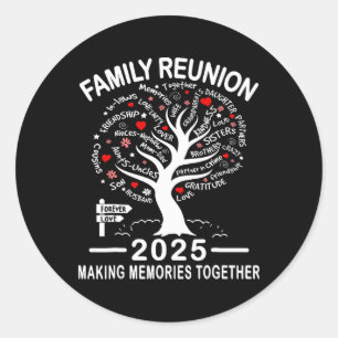Sticker Rond Réunion familiale 2025 Réunion jumelée de la famil