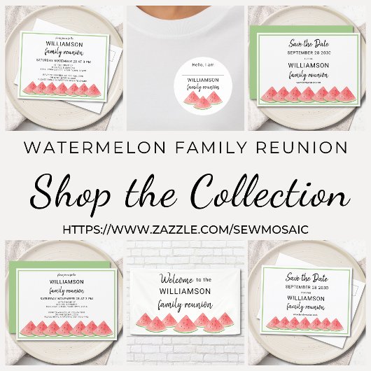 Sticker Rond Réunion familiale de pastèque