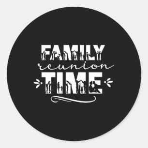 Sticker Rond Réunion familiale Heure Réunion Famille