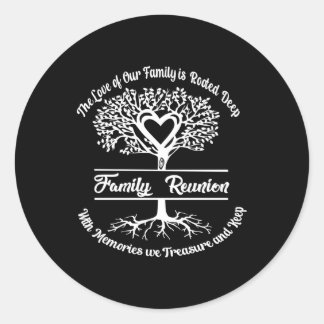 Sticker Rond Réunion Familiale L'Amour De Notre Famille