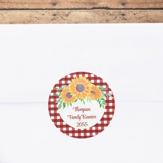 Sticker Rond Réunion familiale personnalisée