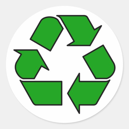 Sticker Rond Réutiliser et recycler (Devant)