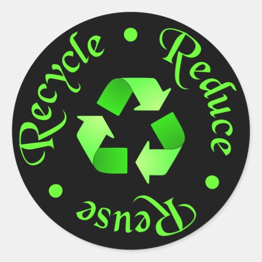 Sticker Rond Réutiliser l'autocollant de recyclage (Devant)