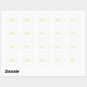 Sticker Rond Réutiliser Penser Neuf (Feuille)