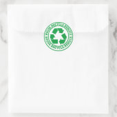Sticker Rond Réutiliser, réduire, recycler le symbole vert (Sac)