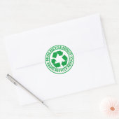 Sticker Rond Réutiliser, réduire, recycler le symbole vert (Enveloppe)