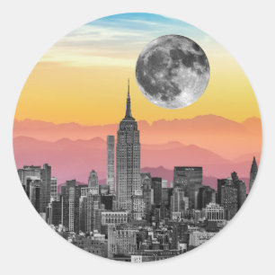 Sticker Rond Rêve de New York