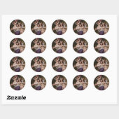 Sticker Rond Rêve de Printemps par Bouguereau (Feuille)