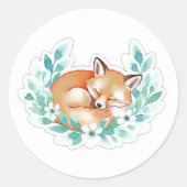 Sticker Rond Rêve de renard (Devant)