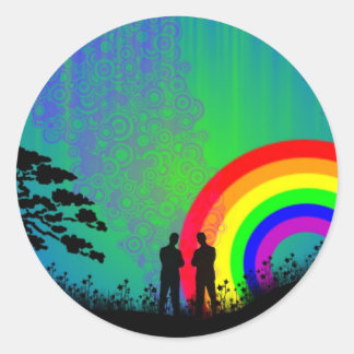 Sticker Rond Rêve d'été de minuit