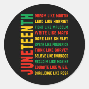 Sticker Rond Rêve du 18ème siècle comme Martin Histoire noire A