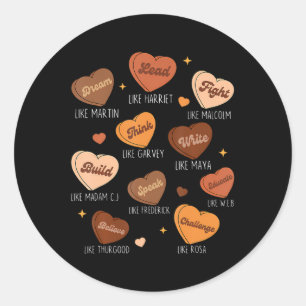 Sticker Rond Rêve du Mois de l'Histoire Noire Comme Martin Diri