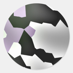 Sticker Rond "Rêve fragmenté" Art Abstrait numérique
