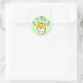 Sticker Rond rêve hamster mand (Sac)