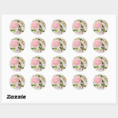 Sticker Rond Rêve Vintage monogramme (Feuille)