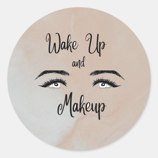 Sticker Rond Réveil & maquillage (Devant)