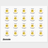 Sticker Rond Réveillez-Vous Et Soyez Un Soleil Incroyable Avec  (Feuille)