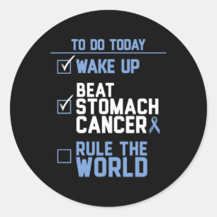 Sticker Rond Réveillez-vous vaincre le cancer de l'estomac dans