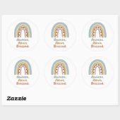 Sticker Rond Réveillez-vous, vivant, bénie motivation boho arc  (Feuille)