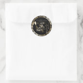 Sticker Rond Réveillon 2020 Roaring 20s Gold Art Déco (Sac)