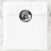Sticker Rond Réveillon Dans Le Jardin (Sac)