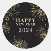 Sticker Rond Réveillon du Nouvel An (Devant)