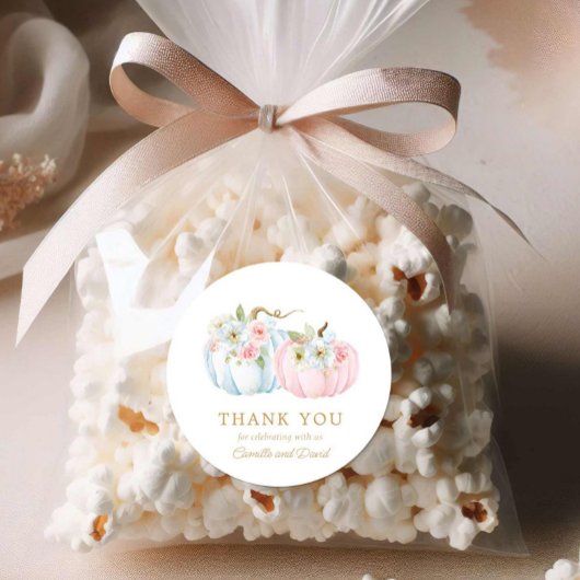 Sticker Rond Révélation Citrouille de l'automne