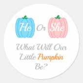 Sticker Rond Révélation de l'automne du citrouille (Devant)