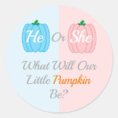 Sticker Rond Révélation de l'automne du citrouille (Devant)