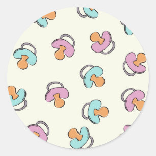 Sticker Rond Révélation du genre dans le pacificateur de Baby