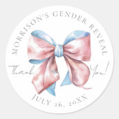 Sticker Rond Révélation du sexe : Rose et Bleu (Devant)