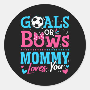 Sticker Rond Révéler Le Sexe Objectifs Ou Bows Maman Aime Vous 