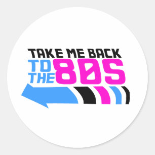 Sticker Rond Revenez aux années 80